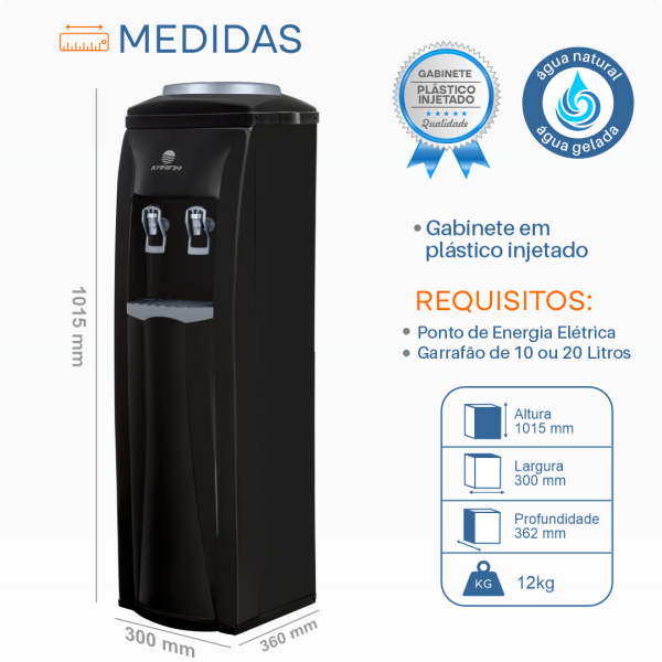 Bebedouro Coluna Modelo K30i- Branco - Karina - Imagem 5