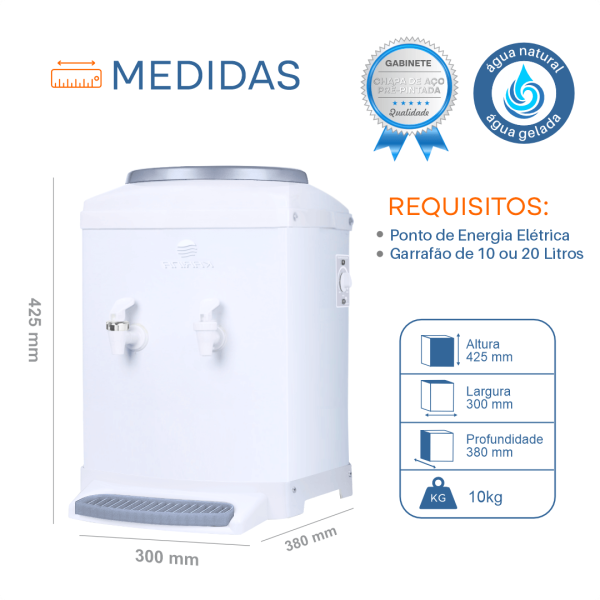 Bebedouro Mesa  Modelo K21 - Branco - Karina - Imagem 4